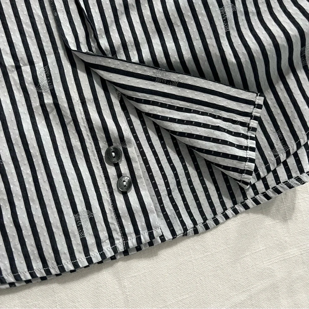 Versace Collection Trend Men’s Stripe Dress Shirt - Picture 8 of 12